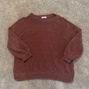 Pinkblush Burgundy Crew Neck Sweater